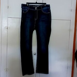 Wallflower embellished denim bootcut jeans. Size 14W